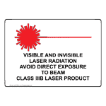 Visible And Invisible Laser Radiation Sign With Symbol NHE-33021