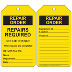 Repair Order Repairs Required See Other Side Safety Tag CS958151