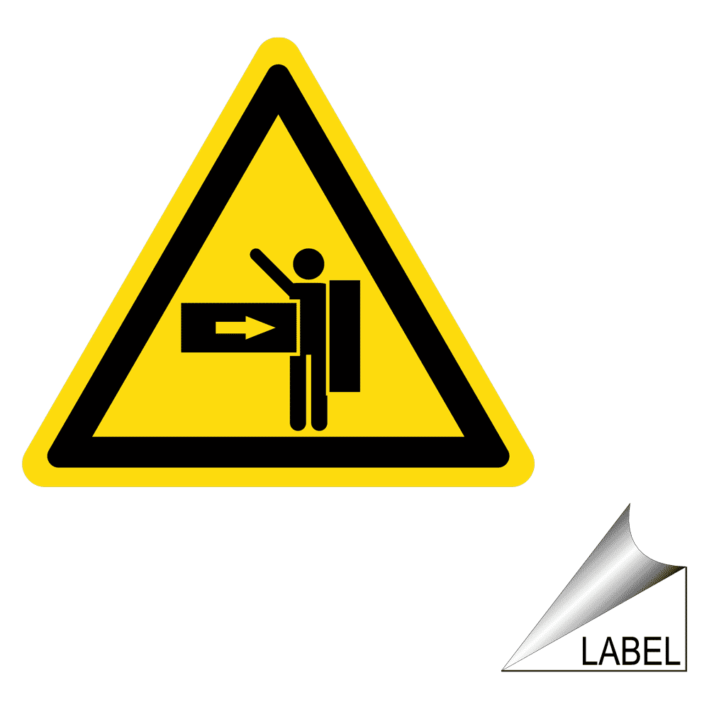 Leg Crush - ISO Triangle Safety Label