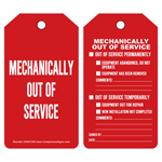 Red Mechanically Out Of Service Tag CS627240