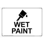 Wet Paint Sign With Symbol NHE-32949