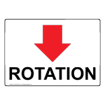 Rotation [Down Arrow] Sign With Symbol NHE-32976