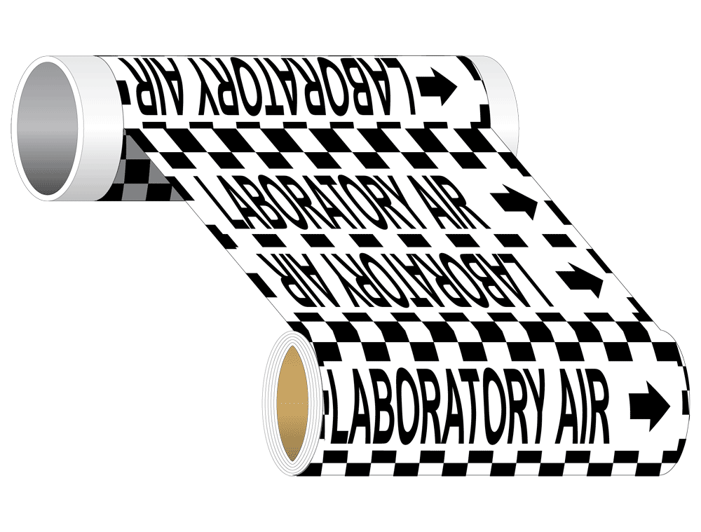 Laboratory Vacuum Wide Pipe Label PIPE15185WRBoxonBLKCKBD