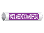 Waste Anesthetic Gas Disposal Pipe Label PIPE-15199-WHTonViolet
