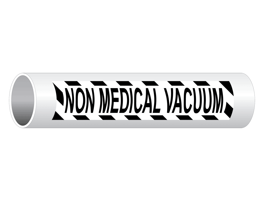 Non Medical Vacuum Pipe Label PIPE15202BoxonBLKSTR