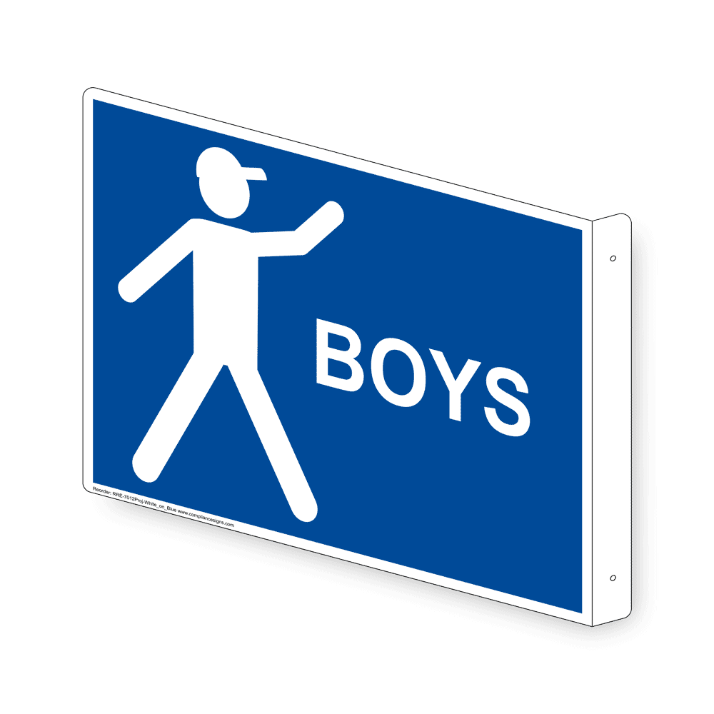 Boys White on Blue Sign RRE-7012Proj-WHTonBLU Mens / Boys