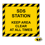 SDS Station Keep Area Clear At All Times Floor Label NHE-18876