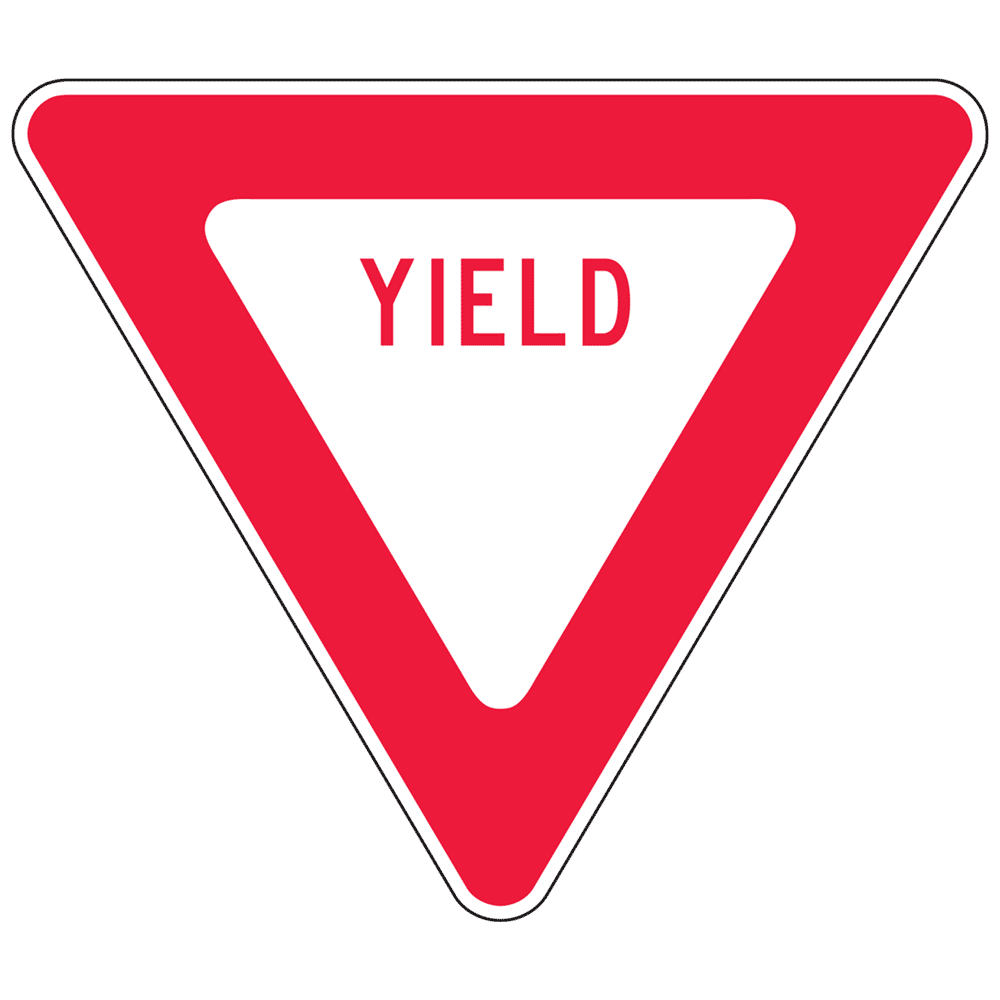 Reflective Yield Symbol at