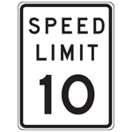 Reflective Federal MUTCD R2-1 Speed Limit 10 Sign CS581683