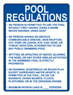 Pool Regulations No Person Is Permitted To Use Sign NHE-15290-Nebraska