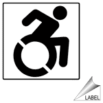 Dynamic Accessibility Symbol Label LABEL-SYM-73R
