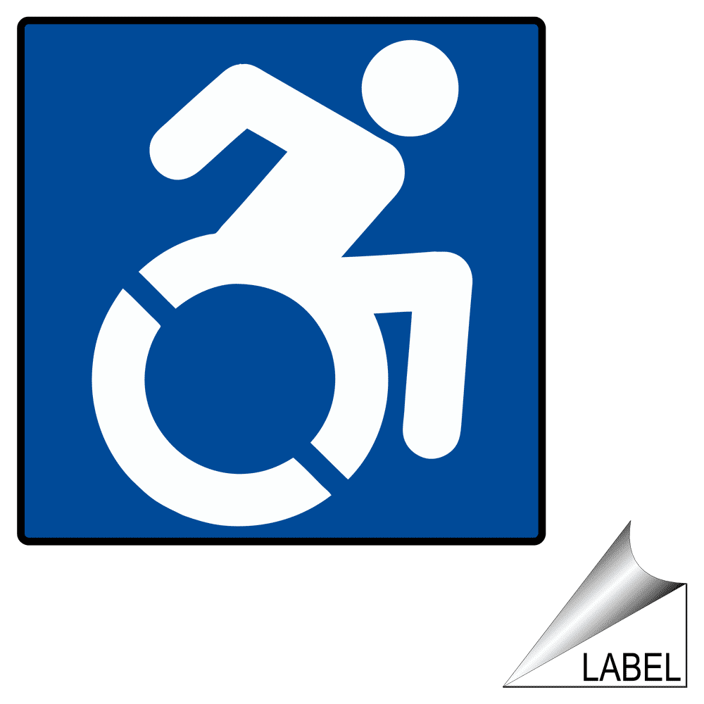 Blue New York Dynamic Accessibility Symbol - Square Label