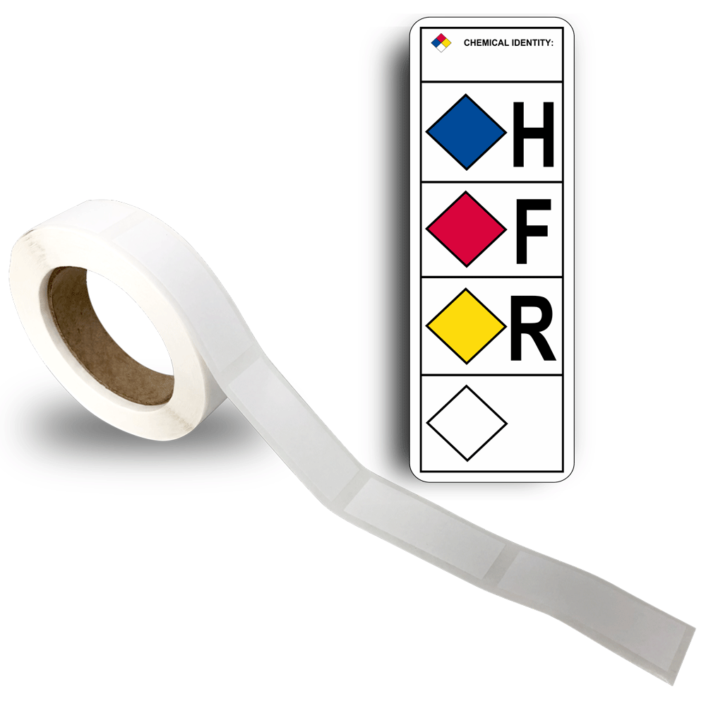 Roll of Labels - Chemical Identity: H F R - 5 Mil Poly