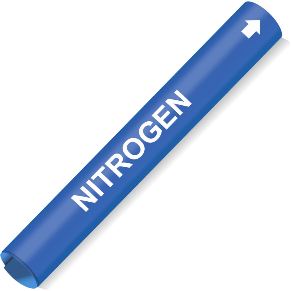 Coiled Pipe Marker NITROGEN Blue ASME A13.1