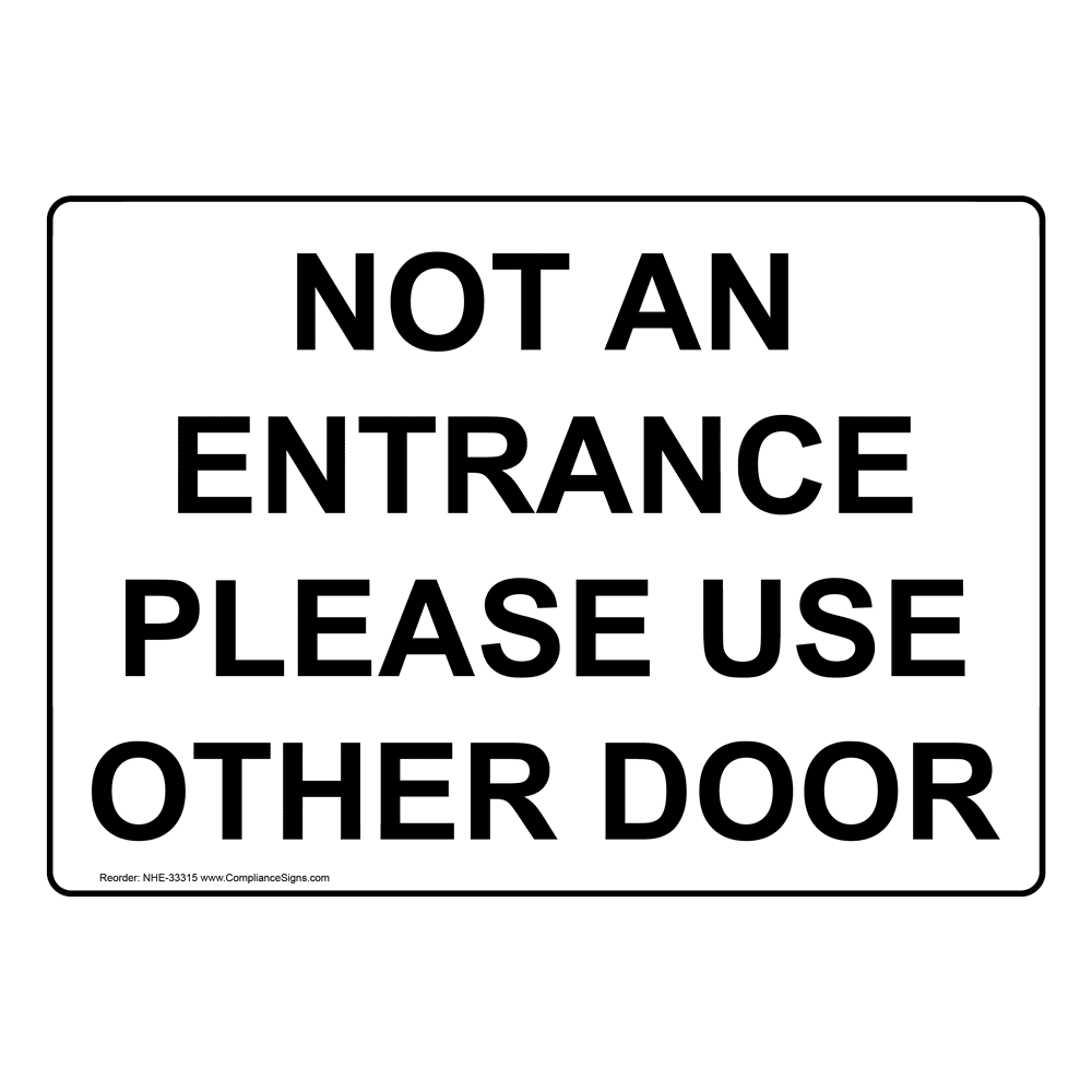 Printable Out of Order Please Use Other Door Sign