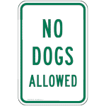 No Dogs Allowed Sign PKE-16713 Pets / Pet Waste