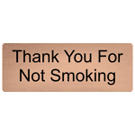 Thank You For Not Smoking Engraved Sign EGRE-595-BLKonCSHW No Smoking