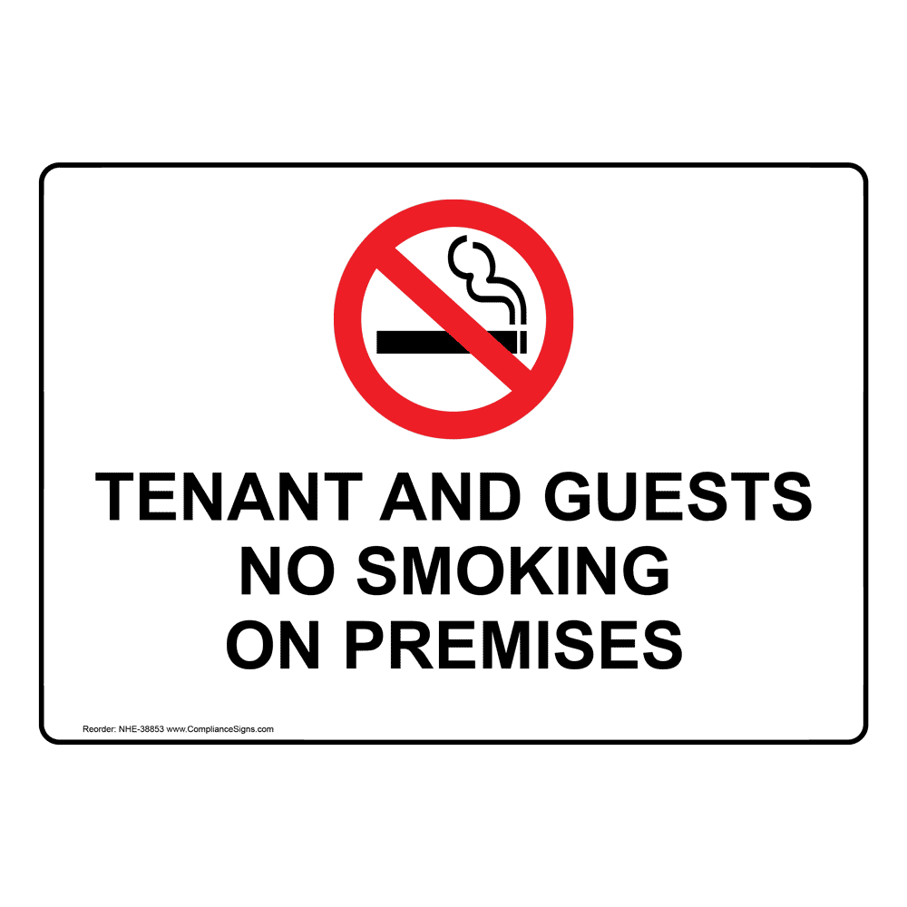 No smoking on this premises Sign 190mm x 290mm  non fade & waterproof 