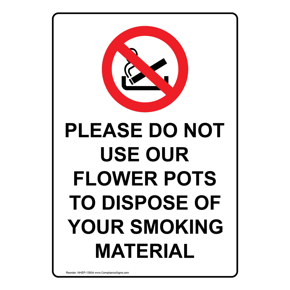 No Picking Of Flowers Sign