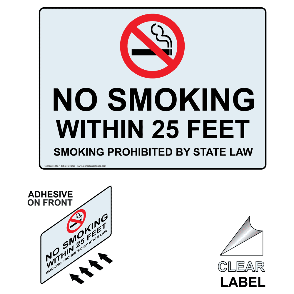 No smoking text wall sticker - TenStickers
