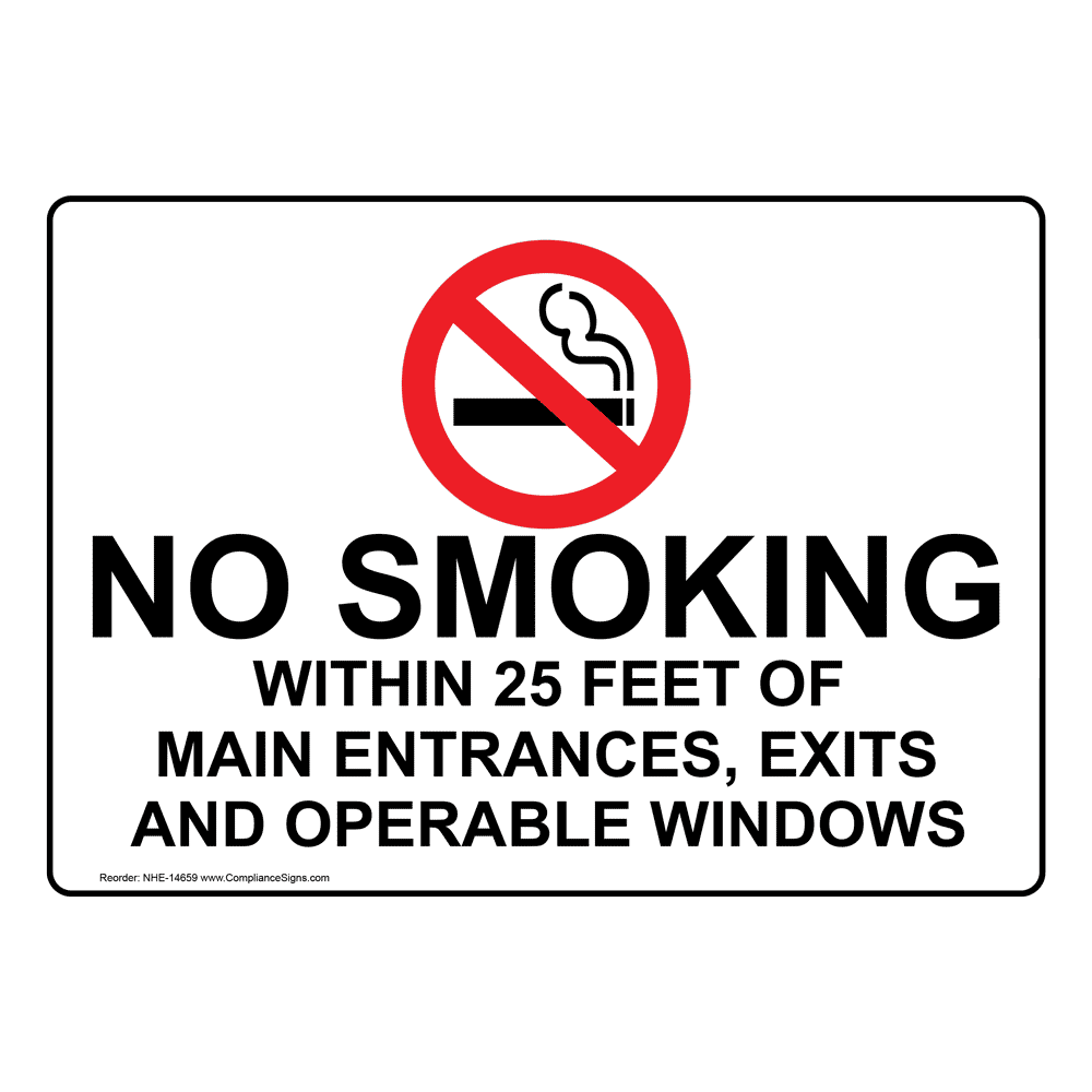 You are entering a no smoking area Prohibition Safety Info Plastic Sign 