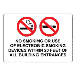 No Smoking Or Use Of Electronic Smoking Sign With Symbol NHE-39039