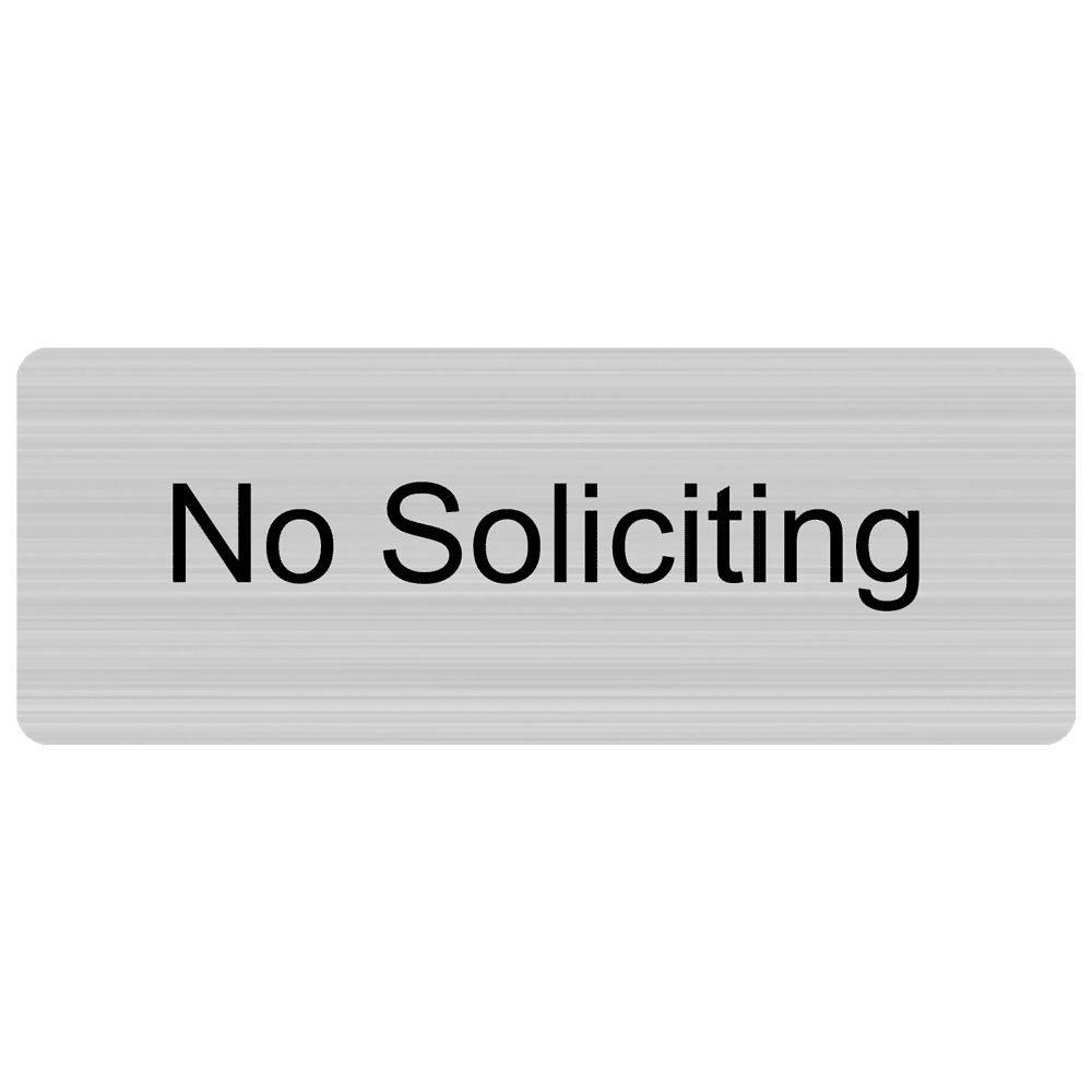 Details about   No Soliciting Sign Cashew/Black 