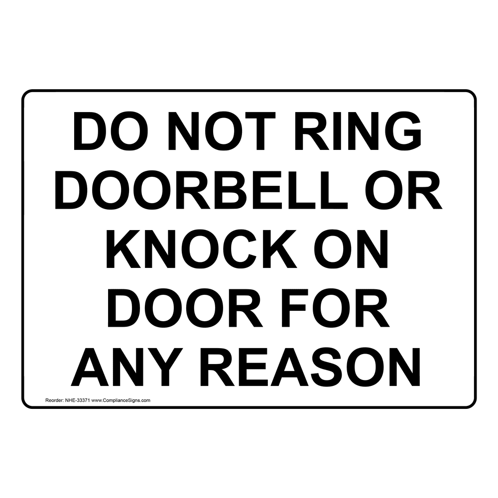 Do Not Knock Door Plaque 