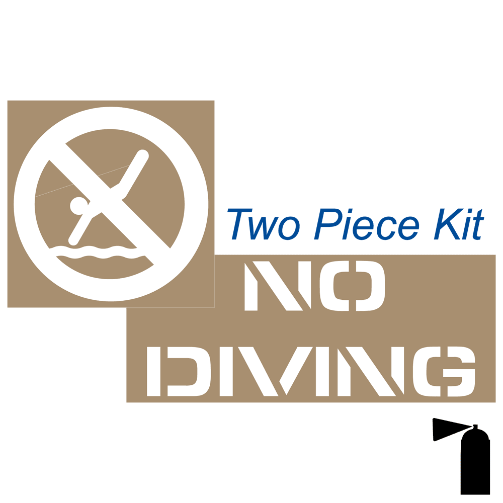 No Diving Stencil Kit Stencil