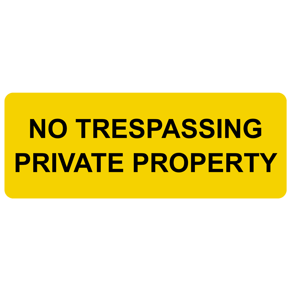 No Trespassing Private Property Engraved Sign Egre 13365 Blkonylw 