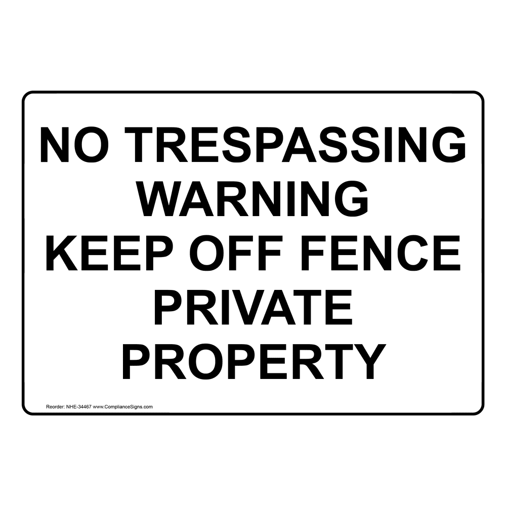 No Trespassing Signs Private Property 4 Pack Aluminum Warning Sign For Fence Details about    