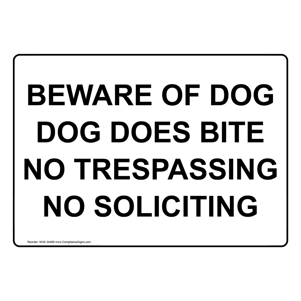 no biting sign