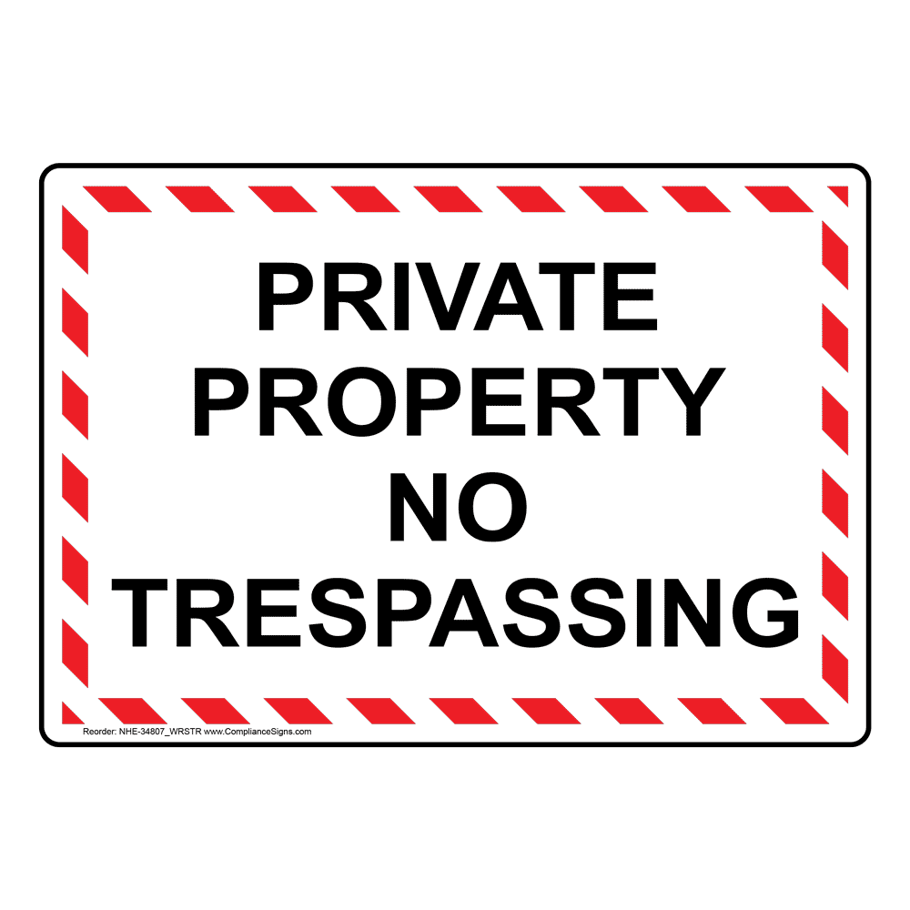 V6PARK0015 Private Property No Trespassing Sign VAT Invoice Supplied 