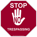 Stop No Trespassing Sign TRE-13578 No Soliciting / Trespass