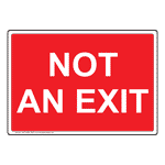 Not An Exit Sign NHE-19654_RED