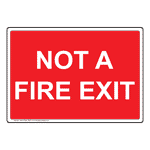 Not A Fire Exit Sign NHE-33329_RED