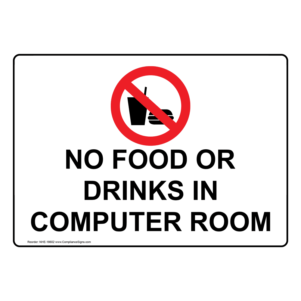 Prohibition Safety Information No food or drink Sign Vinyl Sign