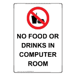 Portrait No Food Or Drinks In Computer Sign With Symbol NHEP-18602