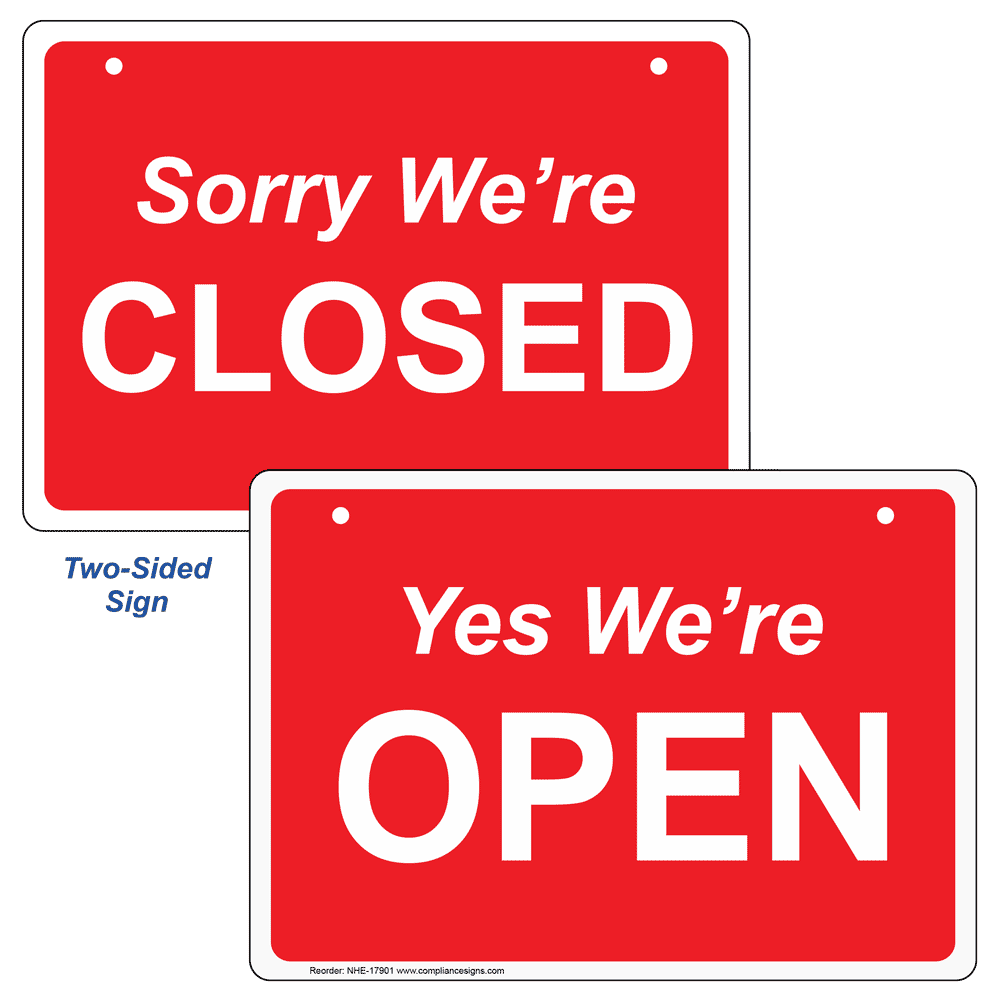 WINDOW SUCKER OPEN/CLOSED SIGN WHITE WITH BLACK TEXT RETAIL/BUSINESSES/SHOPS 