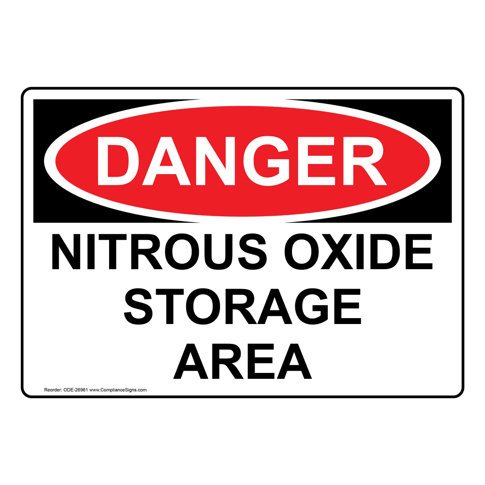 Protect Your Business Warehouse & Shop Area Construction Site OSHA Danger Sign Nitrous Oxide  Made in The USA Decal