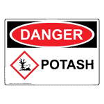 OSHA Potash Sign With GHS Symbol ODE-37429