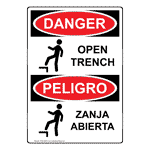OSHA Danger Open Trench Sign