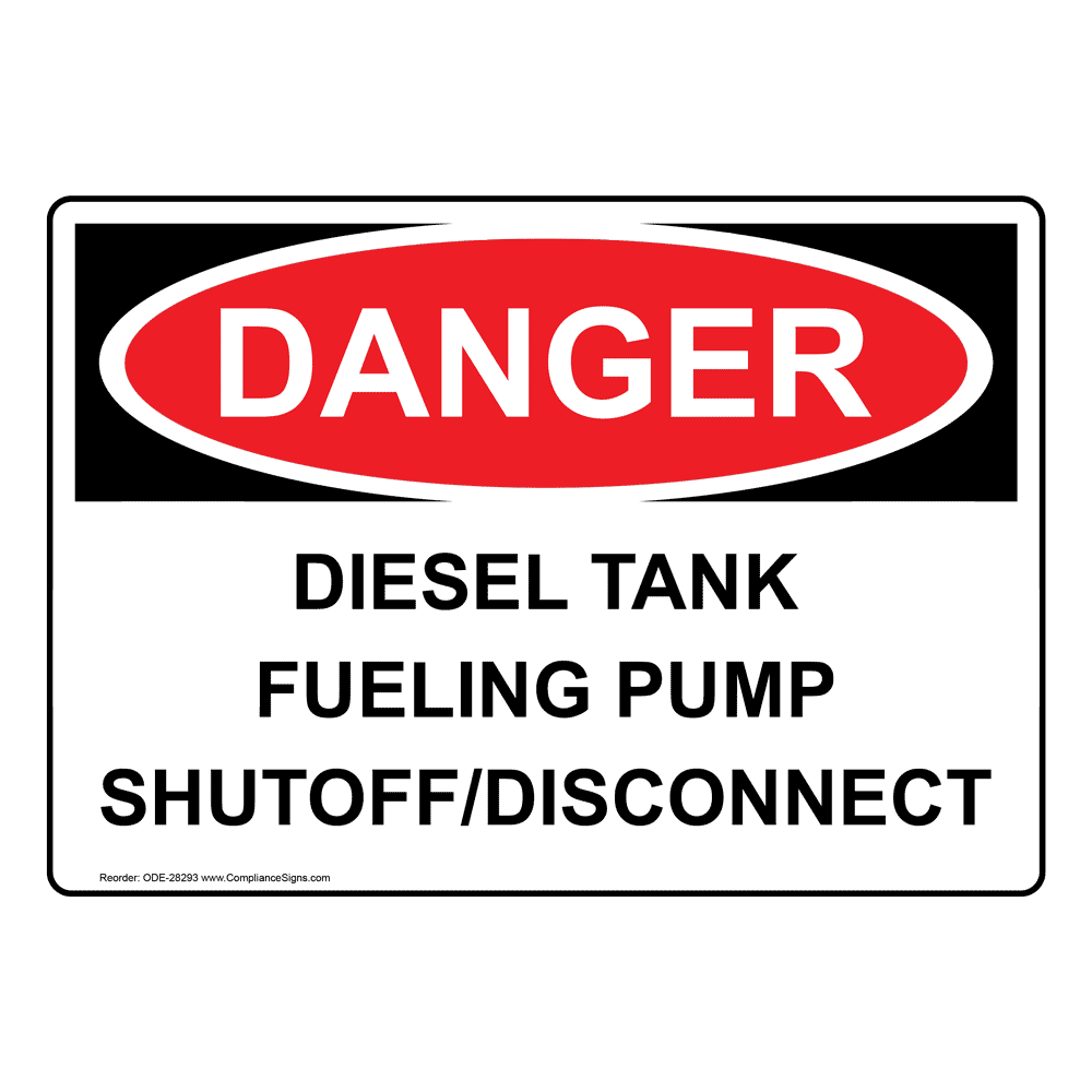 Fuel Tank Signs  Diesel Fuel Tank Capacity Signs