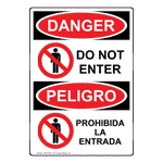 OSHA DANGER Do Not Enter Bilingual Sign ODB-2305 Enter / Exit