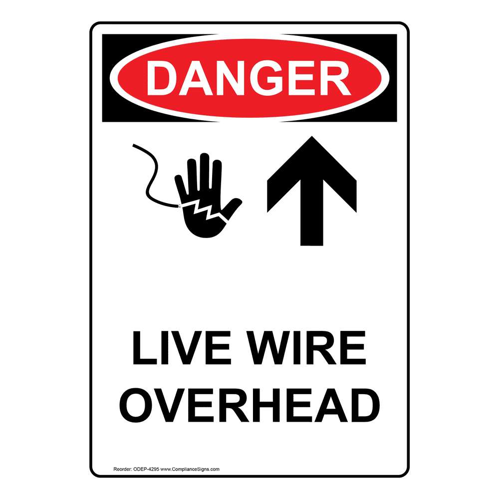 Danger live wires 50MMX50MM Santé Sécurité Avertissement Autocollant Latex Imprimé Warn 186B 