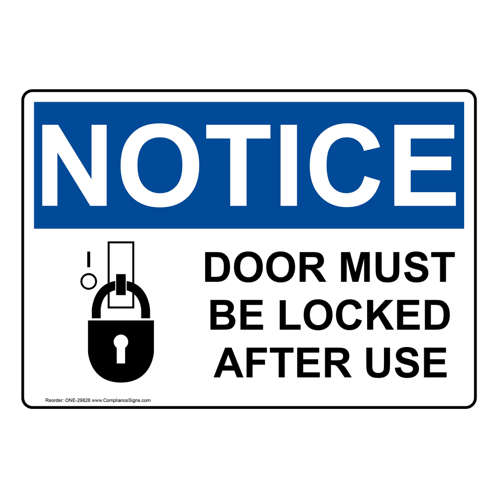 OSHA Notice Not An Entrance Use Front Door SignHeavy Duty Sign or Label 