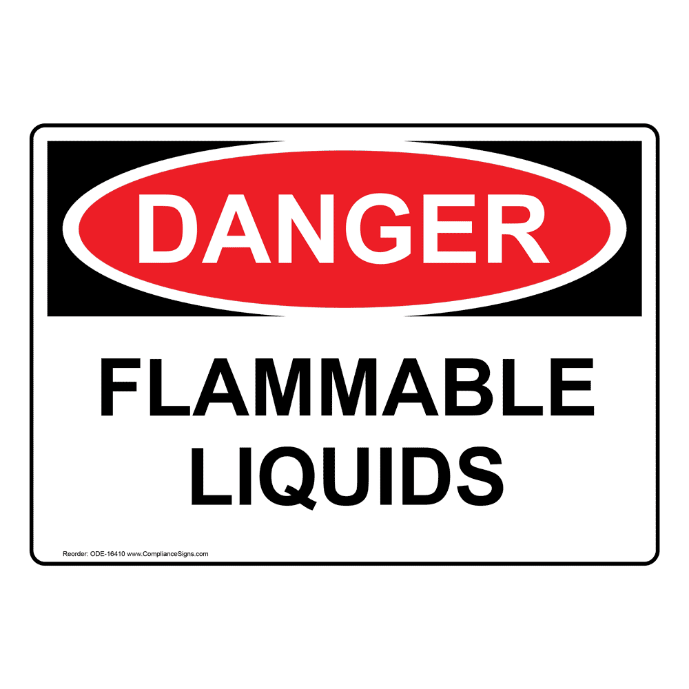 OSHA Sign DANGER Flammable Liquids Sign Hazmat