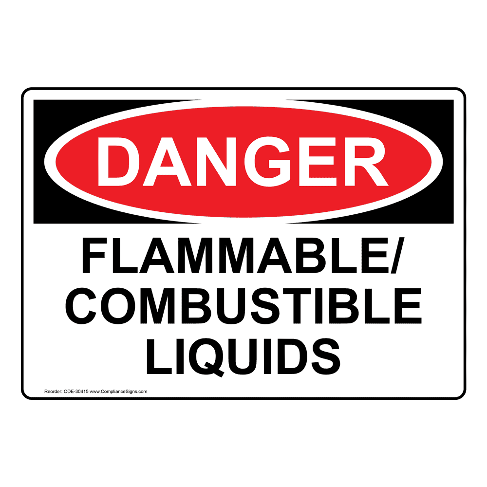 OSHA Sign DANGER Liquids Hazmat