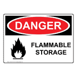 OSHA DANGER Flammable Storage Sign ODE-3170 Flammable