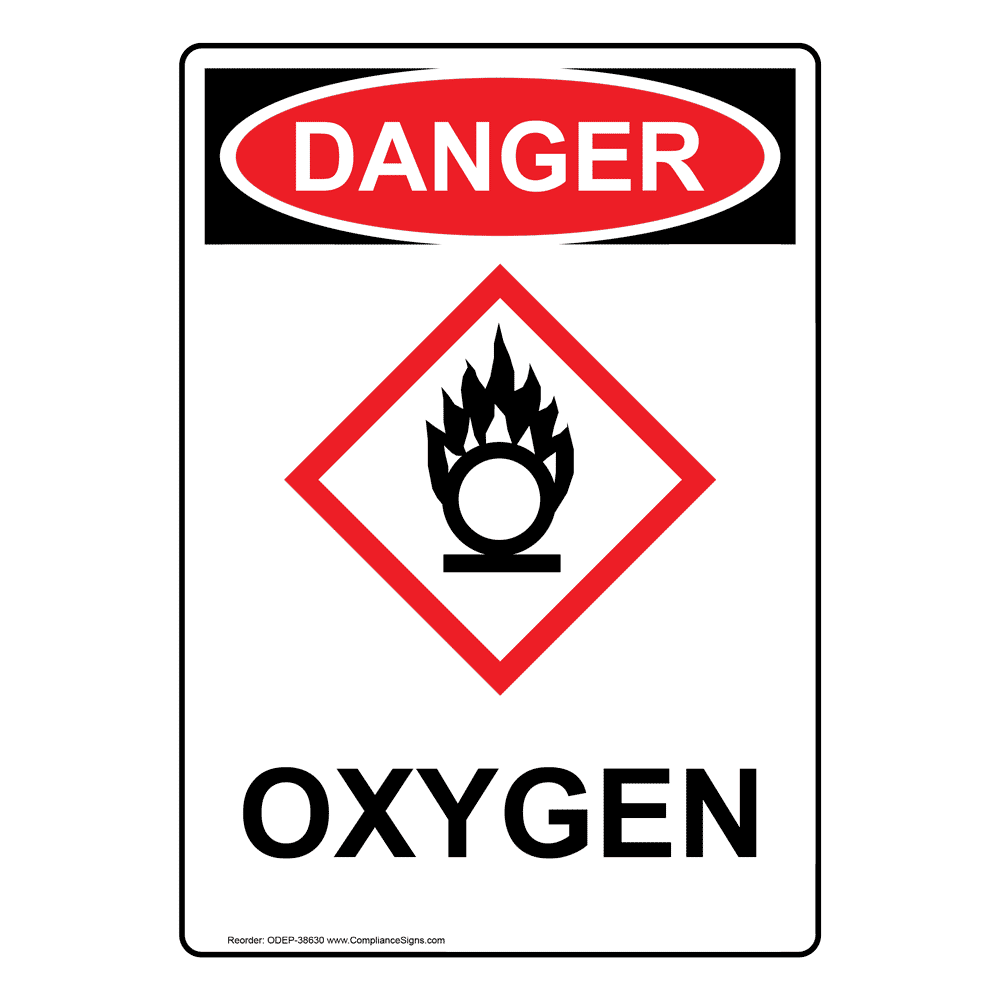 Oxygen Safety Signs Size And Color Options Easy Ordering, 42% OFF